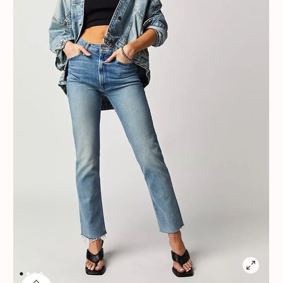 MOTHER Superior HIGH Waisted rider ANKLE Fray LOL size 26 - Picture 1 of 16